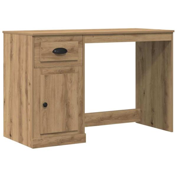 Schreibtisch mit Aufbewahrung Artisan Eiche 50x115x75 cm Holzwerkstoff