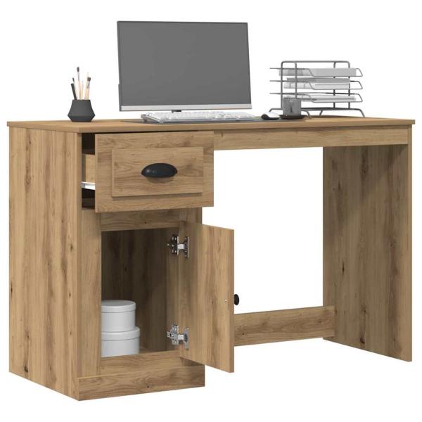Schreibtisch mit Aufbewahrung Artisan Eiche 50x115x75 cm Holzwerkstoff