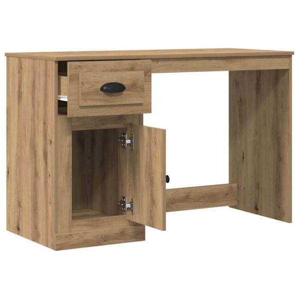 Schreibtisch mit Aufbewahrung Artisan Eiche 50x115x75 cm Holzwerkstoff