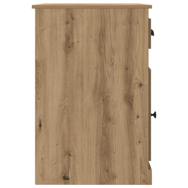Schreibtisch mit Aufbewahrung Artisan Eiche 50x115x75 cm Holzwerkstoff