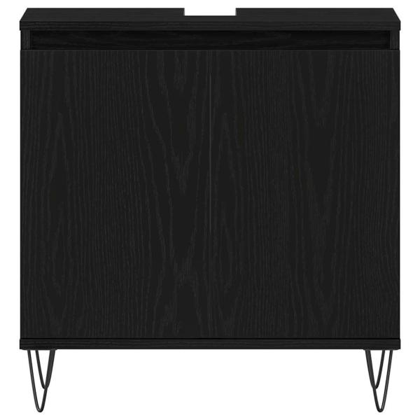 Waschbeckenunterschrank Schwarze Eiche 58x33x60 cm Holzwerkstoff