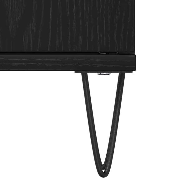 Waschbeckenunterschrank Schwarz Eiche 65x33x60 cm Spanplatte