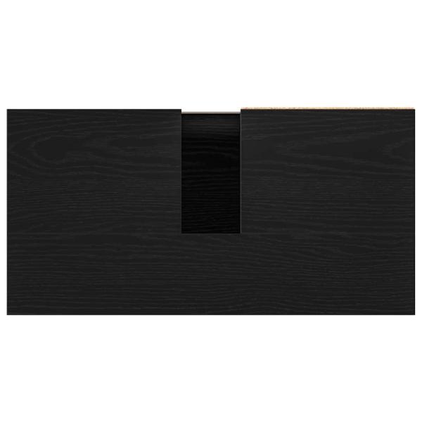Waschbeckenunterschrank Schwarz Eiche 65x33x60 cm Holzwerkstoff
