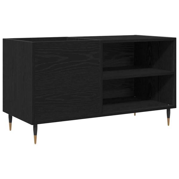Record Cabinet Schwarz Eiche 84,5x38x48 cm Holzwerkstoff