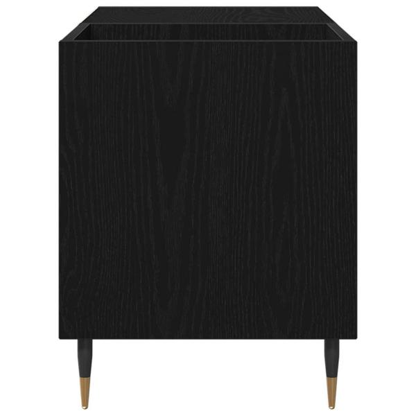 Record Cabinet Schwarz Eiche 84,5x38x48 cm Holzwerkstoff