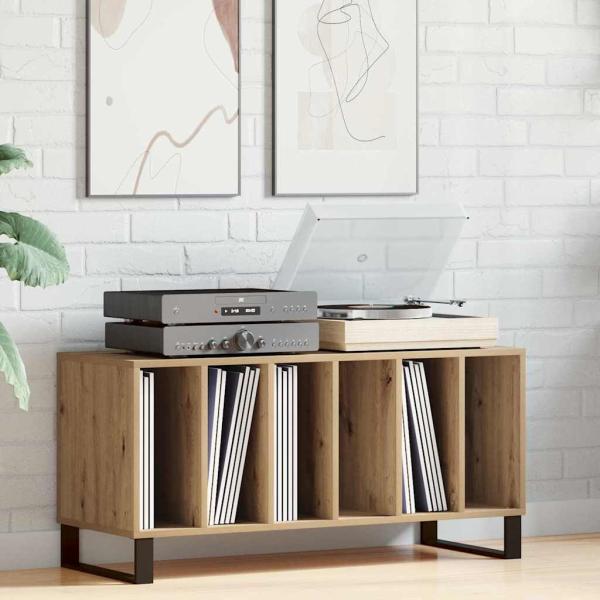 ARDEBO.de - Schallplattenregal Artisan Eiche 100x38x48 cm Ingenieurlaminat