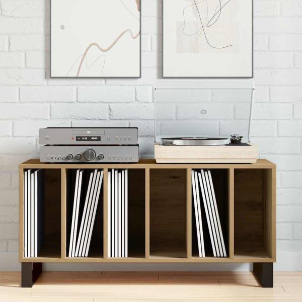 Schallplattenregal Artisan Eiche 100x38x48 cm Ingenieurlaminat