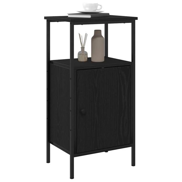 Nachttische 2 Stück Schwarz Eiche 41x31x80 cm Ingenieurohholz