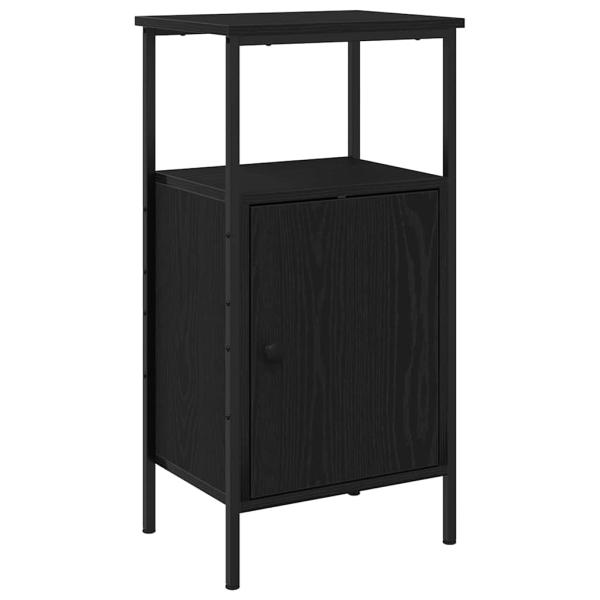 Nachttische 2 Stück Schwarz Eiche 41x31x80 cm Ingenieurohholz