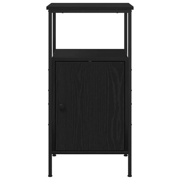 Nachttische 2 Stück Schwarz Eiche 41x31x80 cm Ingenieurohholz