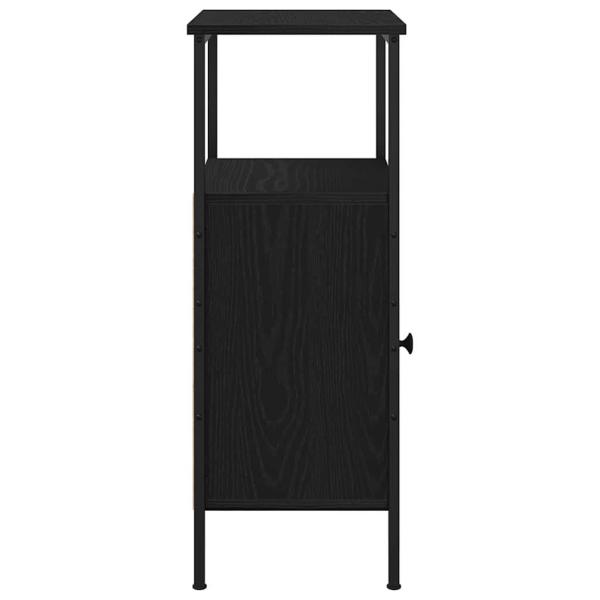 Nachttische 2 Stück Schwarz Eiche 41x31x80 cm Ingenieurohholz