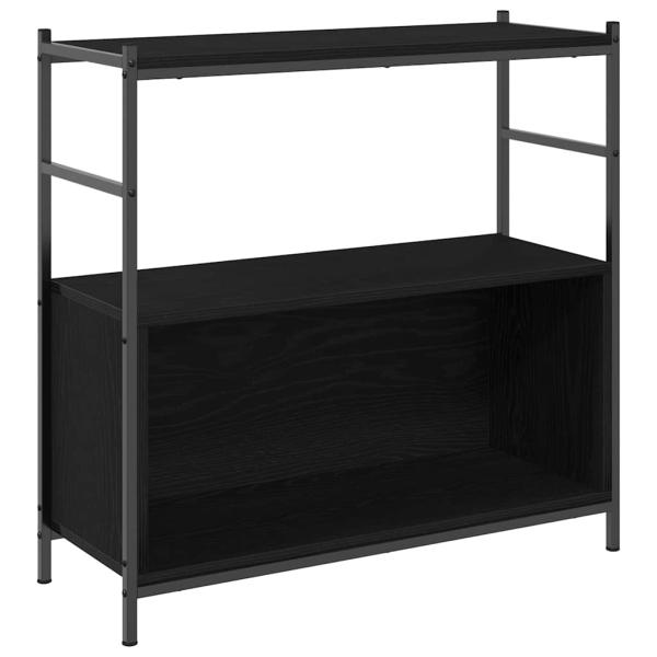 Bücherregal Schwarz Eiche 80x30x78,5 cm Holzwerkstoff