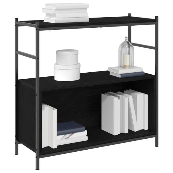 Bücherregal Schwarz Eiche 80x30x78,5 cm Holzwerkstoff