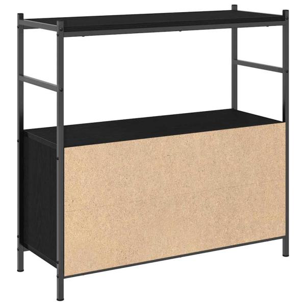 Bücherregal Schwarz Eiche 80x30x78,5 cm Holzwerkstoff