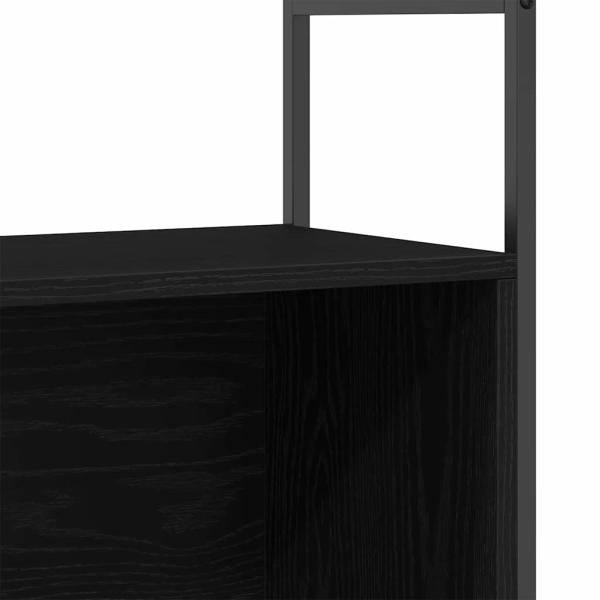 Bücherregal Schwarz Eiche 80x30x78,5 cm Holzwerkstoff