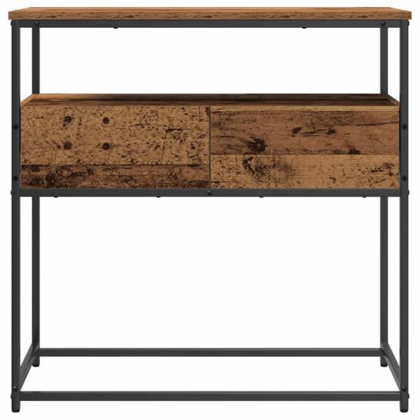 Konsolentisch Altholz 75x40x75 cm aus Holzwerkstoff und Stahl