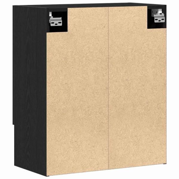 Wandschrank schwarz Eiche 60x31x70 cm Holzwerkstoff