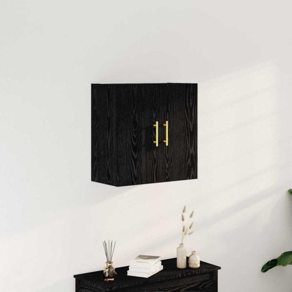 ARDEBO.de - Wandregal Schwarz Eiche 60x31x70 cm Holzwerkstoff