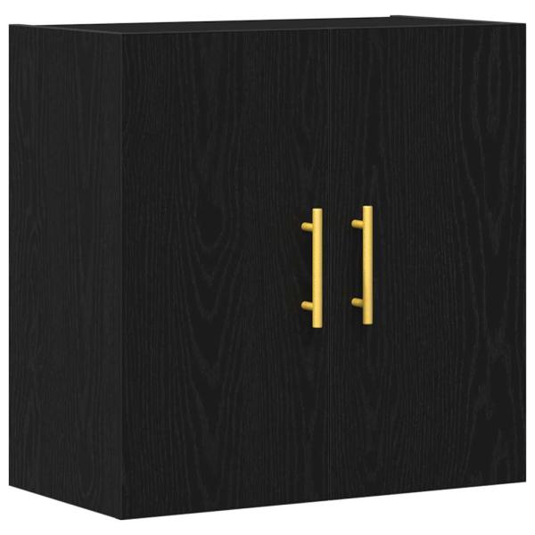 Wandregal Schwarz Eiche 60x31x70 cm Holzwerkstoff