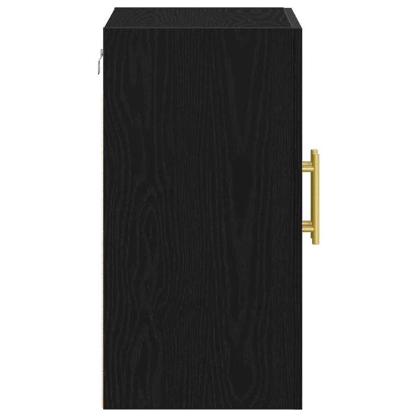 Wandregal Schwarz Eiche 60x31x70 cm Holzwerkstoff