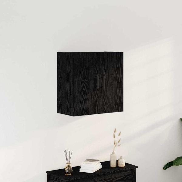 ARDEBO.de - Wandregal Schwarz Eiche 60x31x60 cm Holzwerkstoff