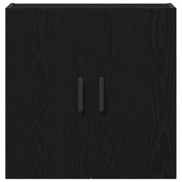 Wandregal Schwarz Eiche 60x31x60 cm Holzwerkstoff