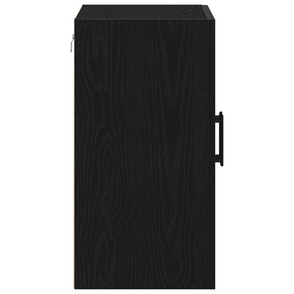 Wandregal Schwarz Eiche 60x31x60 cm Holzwerkstoff