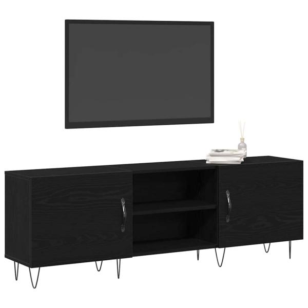 TV-Schrank Schwarz Eiche 150x30x50 cm Holzwerkstoff
