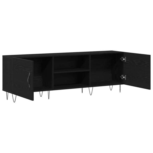 TV-Schrank Schwarz Eiche 150x30x50 cm Holzwerkstoff