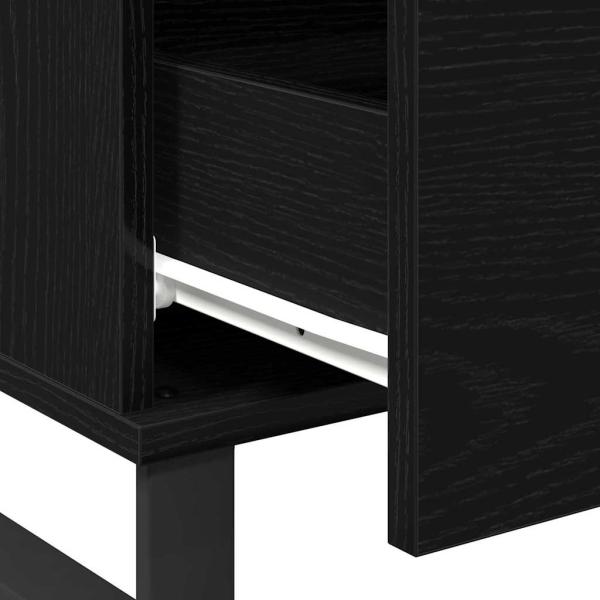 Couchtisch Schwarz Eiche 90x50x36,5 cm Holzwerkstoff