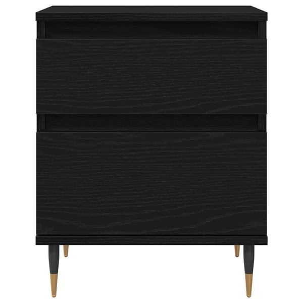 Nachttisch Schwarzes Eichenholz 40x35x50 cm Holzwerkstoff