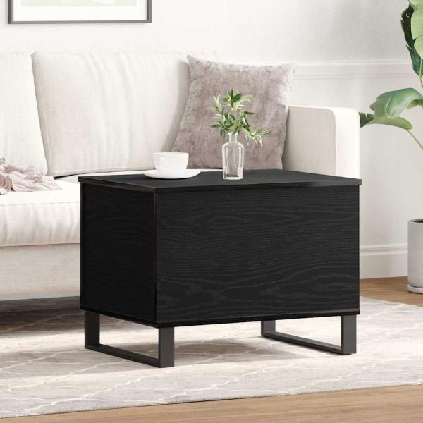 ARDEBO.de - Couchtisch mitLift-Oberfläche Schwarz Eiche 60x44,5x45 cm Holzwerkstoff