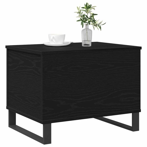 Couchtisch mitLift-Oberfläche Schwarz Eiche 60x44,5x45 cm Holzwerkstoff