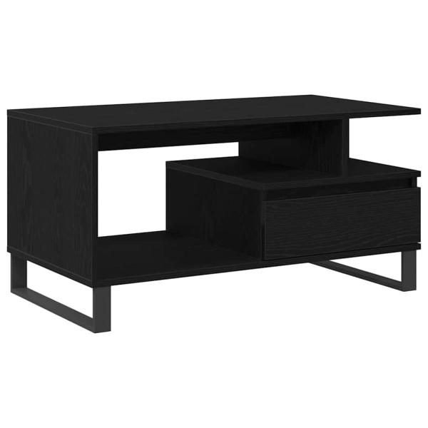 Couchtisch Schwarz Eiche 90x49x45 cm Engineering Holz