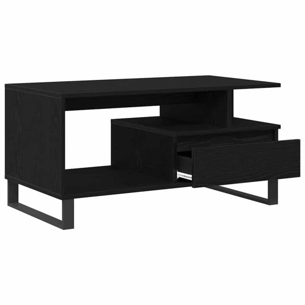 Couchtisch Schwarz Eiche 90x49x45 cm Engineering Holz
