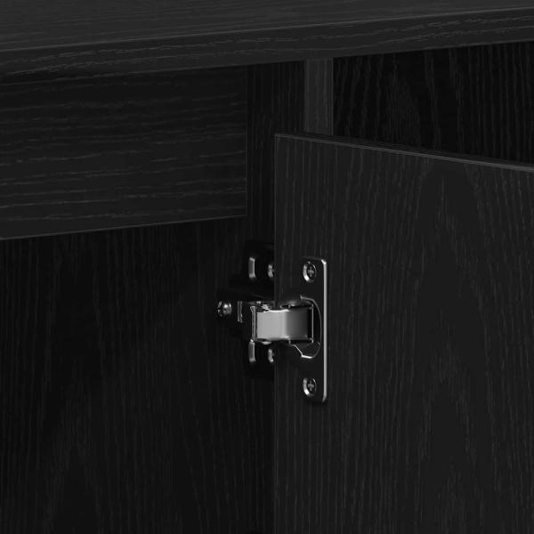 TV-Bank Schwarz Eiche 100x35x55 cm Werkstoff