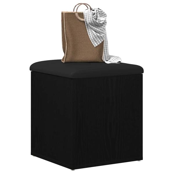 Aufbewahrungsbank Schwarz Eiche 40x40x45 cm Engineered Wood