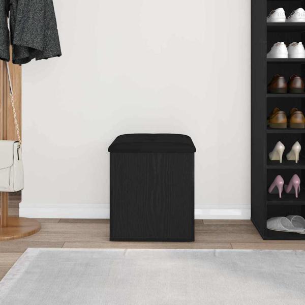 Aufbewahrungsbank Schwarz Eiche 40x40x45 cm Engineered Wood