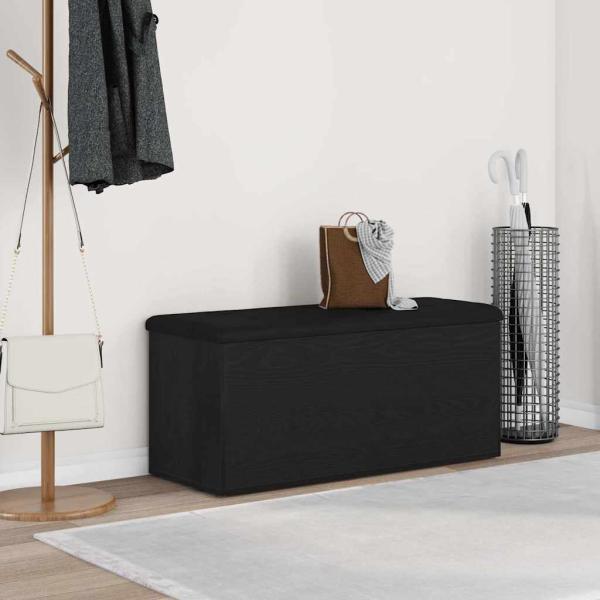ARDEBO.de - Aufbewahrungsbank Schwarze Eiche 100x40x45 cm Ingenieured Holz
