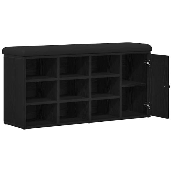 Aufbewahrungsbank Schwarze Eiche 100x30x48 cm Ingenieurholz