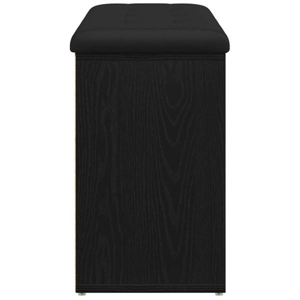 Aufbewahrungsbank Schwarz Eiche 80x30x48 cm Teppe