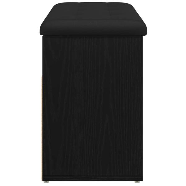 Aufbewahrungsgestell Schwarzes Eichenholz 80x30x45 cm Ingenieurholz