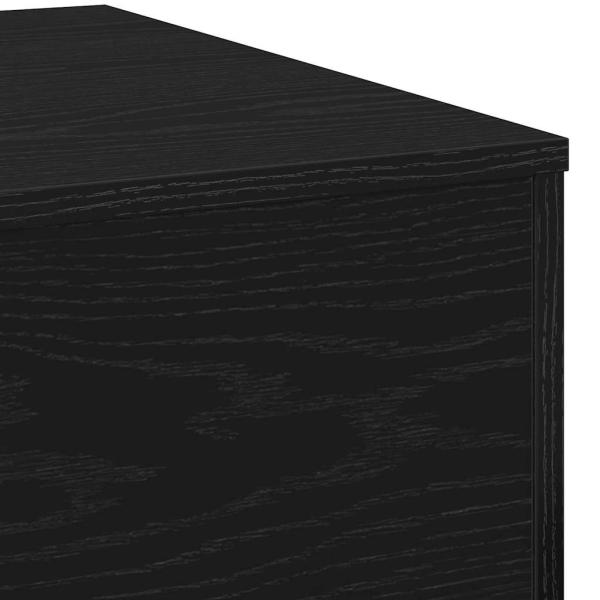 Couchtisch schwarz Eiche 55x55x31 cm Holzwerkstoff