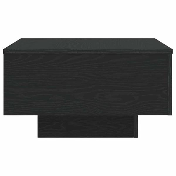 Couchtisch mit LED-Lichtern Schwarz Eiche 55x55x31 cm