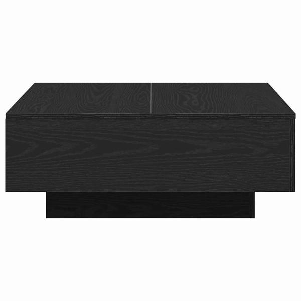 Couchtisch Schwarz Eiche 80x80x31 cm Holzwerkstoff