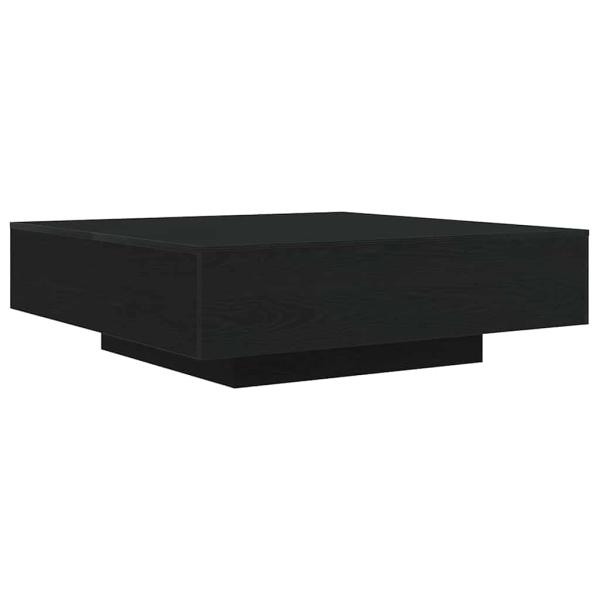 Couchtisch mit LED-Lichtern Schwarz Eiche 100x100x31 cm