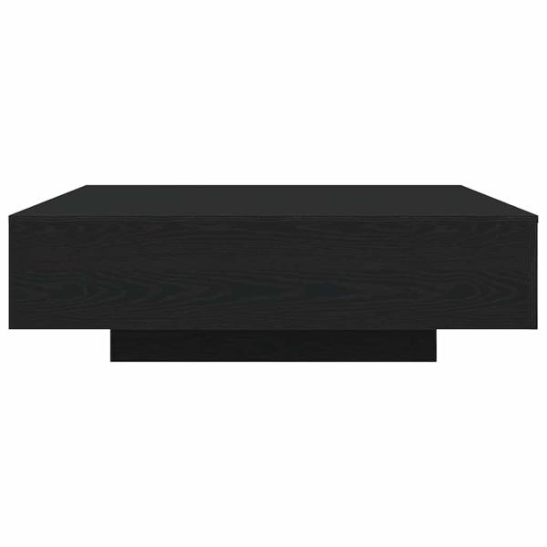 Couchtisch mit LED-Lichtern Schwarz Eiche 100x100x31 cm