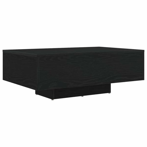 Couchtisch mit LED-Lichtern Schwarz Eiche 85x55x31 cm