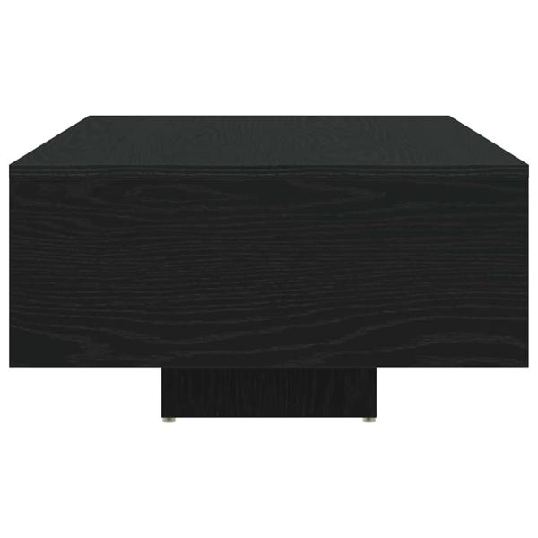 Couchtisch mit LED-Lichtern Schwarz Eiche 85x55x31 cm