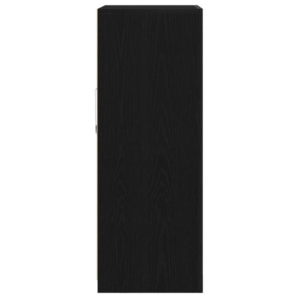 Sideboard mit LED-Lichtern Schwarz Eiche 60,5x37x100 cm